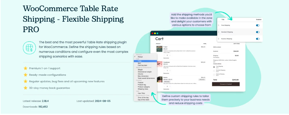 Table Rate Shipping by Flexible Shipping plugin