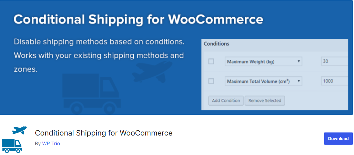 Conditional Shipping for WooCommerce