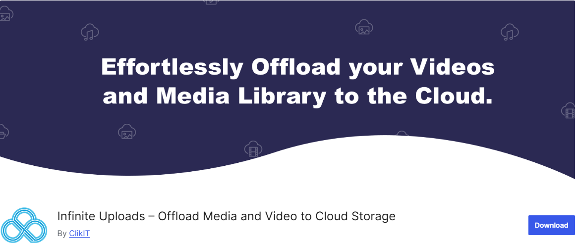 infinite uploads, another offloading plugin like wp offload media, landing page